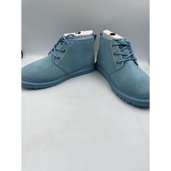 UGG Neumel Suede Lace-Up Chukka Boots Men\'s 9 Blue Sheepskin 3236 New Defect